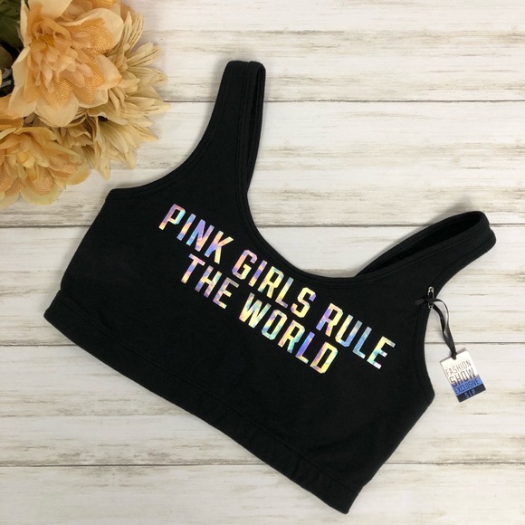 PINK Victoria's Secret Other - Victoria’s Secret PINK Sports Bra Black Cotton